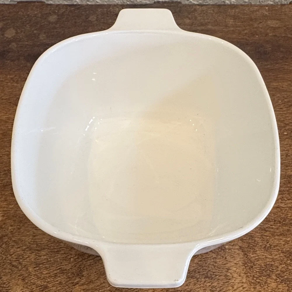 Vintage Corning Ware Lot Of 2 Square Dishes Blue Cornflower P-1 3/4B, P-43B Lid
